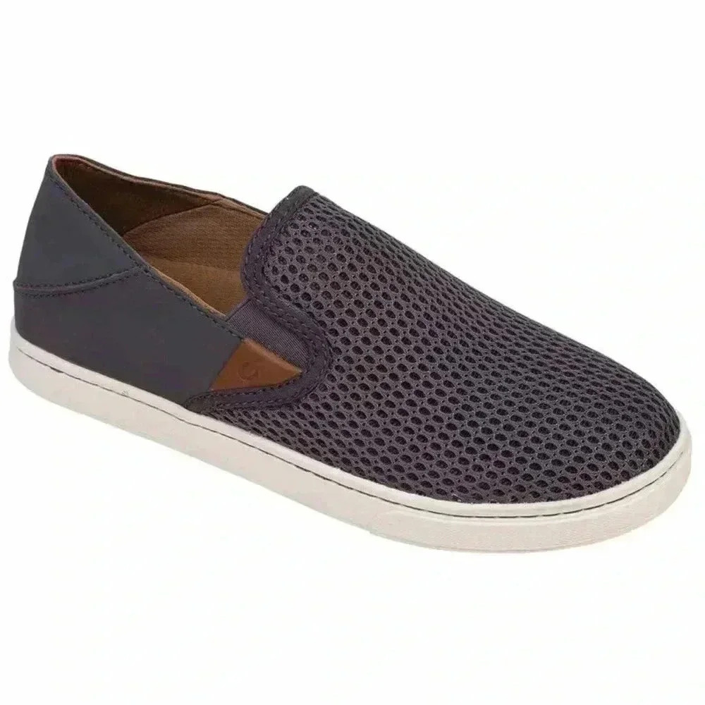 [W9.5]NWOT Olukai Pehuea Slip on Gray Sneakers  /Shoes Women